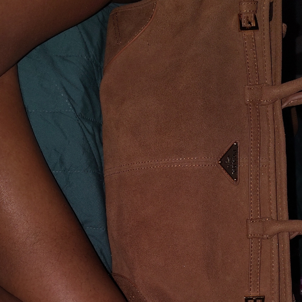 Prada Brown Suede Shoulder Bag